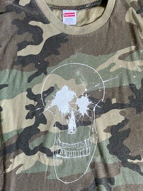 Supreme x Ralph Steadman woodland camo skull graphic tee XL